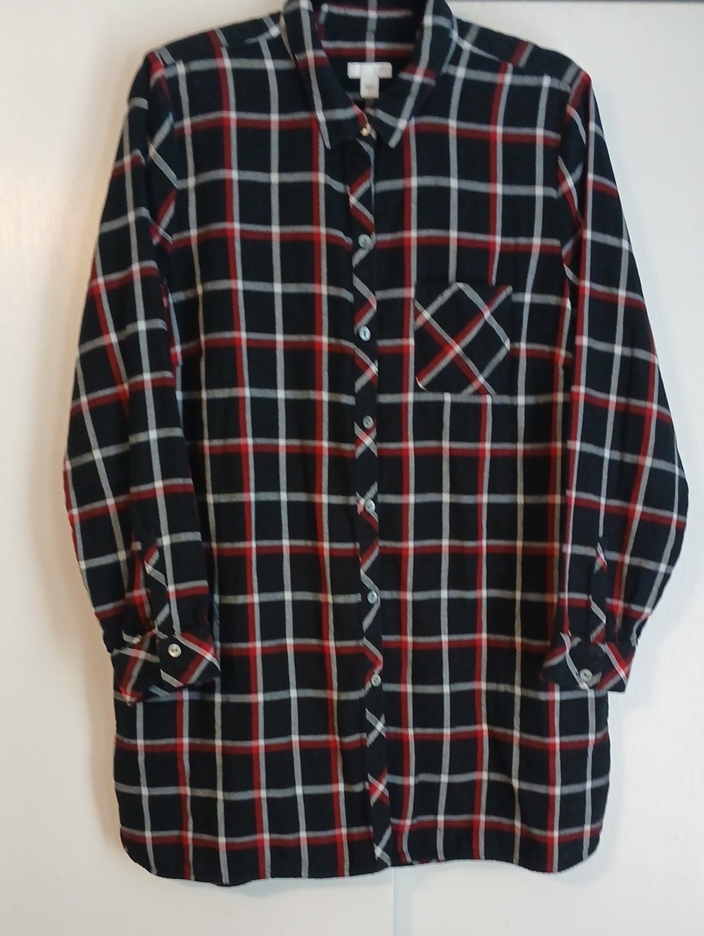 J. Jill Women's Plaid Button-Down Shirt in Size L